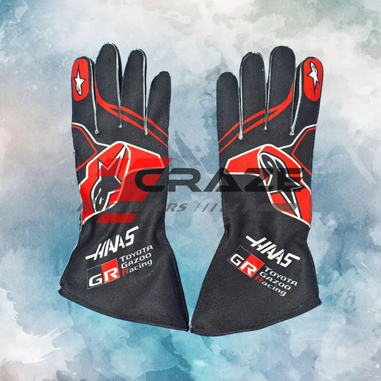 2026 Haas F1 Team Race Gloves / New MoneyGram Haas Formula One Team Replica Racing Gloves