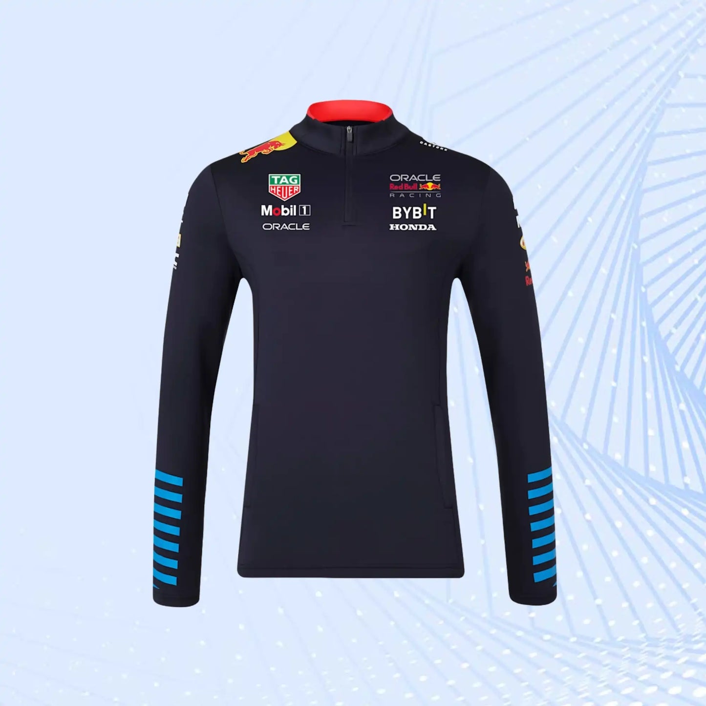 New 2024 Oracle Red Bull Racing F1 Team Replica Halfzip Sweatshirt