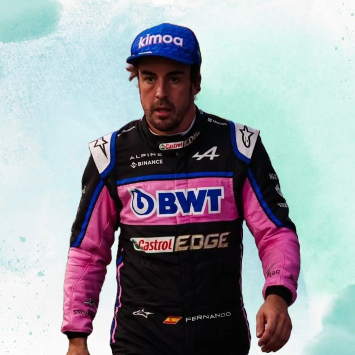 Fernando Alonso 2022 BWT Italian GP Replica Racing Suit F1 Team Alpine