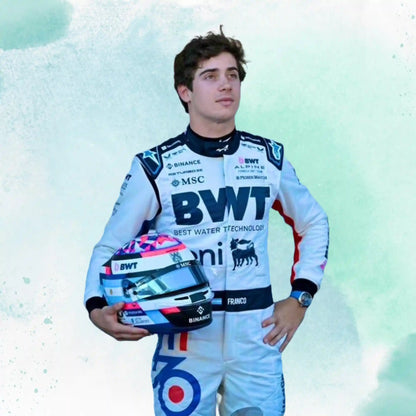 New 2025 Franco Colapinto Spanish GP BWT Alpine F1 Team Replica Racing Suit