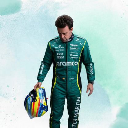 New 2026 Fernando Alonso Aston Martin F1 Team Replica Racing Suit