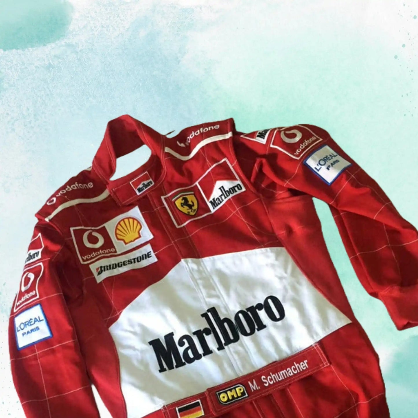 Michael Schumacher 2004 Ferrari F1 Replica Embroidery Race Suit