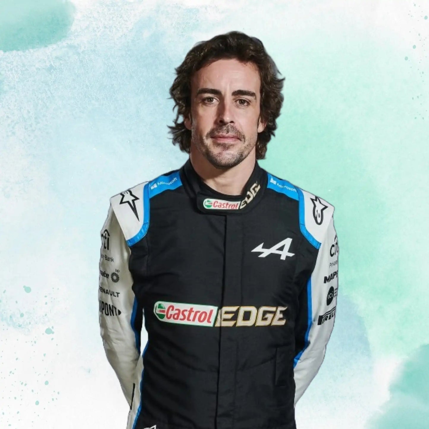 Fernando Alonso 2021 Replica Racing Suit F1 Team Alpine
