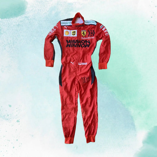 Charles Leclerc 2020 F1 Ferrari Mission Winnow Replica Embroidery Replica Race Suit