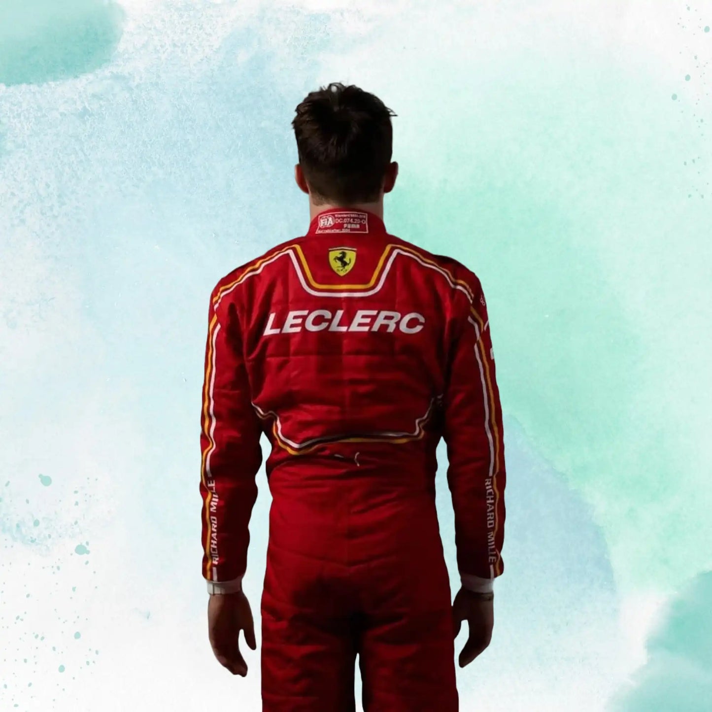 New Charles Leclerc 2024 Scuderia Ferrari F1 Team Replica Racing Suit