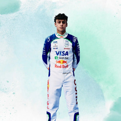 New 2026 Arvid Lindblad Racing Bulls F1 Team Visa Cash App RB Formula One Team Replica Racing Suit