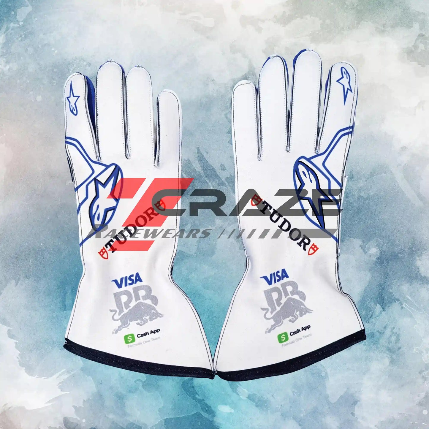 2026 Racing Bulls F1 Team Gloves / New Racing Bulls Visa Cash App RB Replica Racing Gloves
