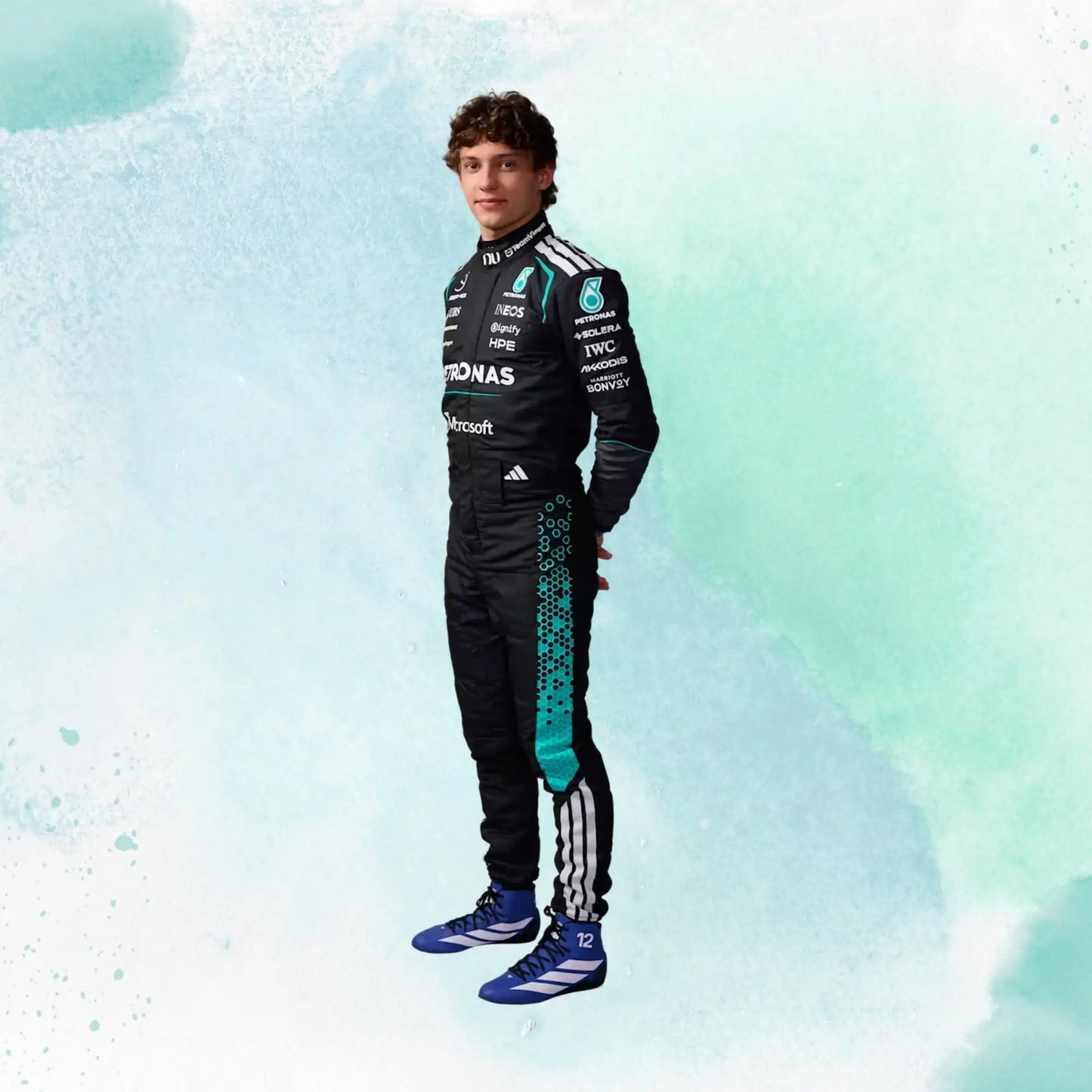 New 2026 Andrea Kimi Antonelli F1 Mercedes AMG Formula One Team Replica Racing Suit