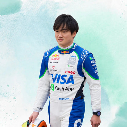 New 2025 Yuki Tsunoda Formula One Team Visa Cash App RB Replica Racing Suit