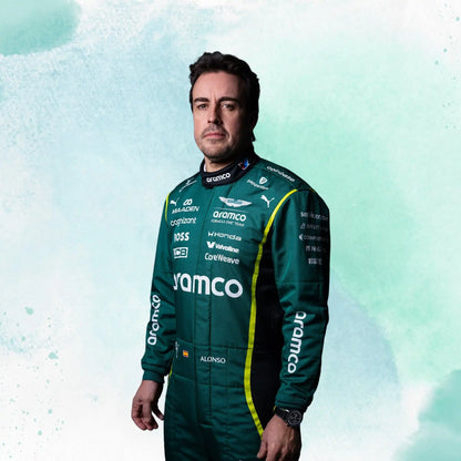 New 2026 Fernando Alonso Aston Martin F1 Team Replica Racing Suit
