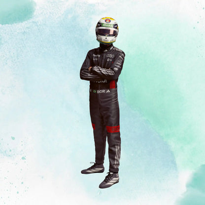 New 2026 Gabriel Bortoleto Formula One Audi Revolut F1 Team Replica Racing Suit