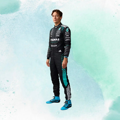 New 2026 George Russell Formula One Mercedes AMG F1 Team Replica Racing Suit