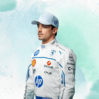 New 2025 Charles Leclerc Monaco GP Scuderia Ferrari HP F1 Team Replica Racing Suit