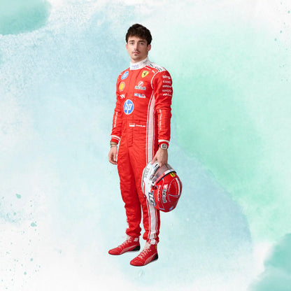 New 2026 Charles Leclerc Formula One Scuderia Ferrari HP F1 Team Replica Racing Suit