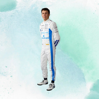 New 2026 Carlos Sainz & Alexander Albon Formula One Team Williams Racing F1 Replica Racing Suit