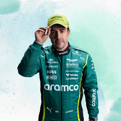 New 2026 Fernando Alonso Aston Martin F1 Team Replica Racing Suit