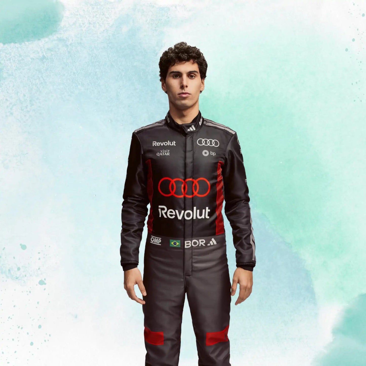 New 2026 Gabriel Bortoleto Formula One Audi Revolut F1 Team Replica Racing Suit