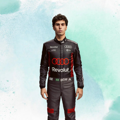 New 2026 Gabriel Bortoleto Formula One Audi Revolut F1 Team Replica Racing Suit