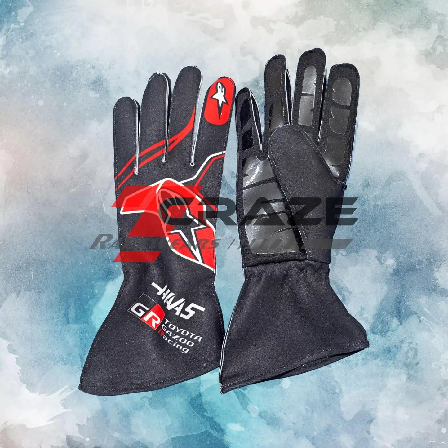 2026 Haas F1 Team Race Gloves / New MoneyGram Haas Formula One Team Replica Racing Gloves