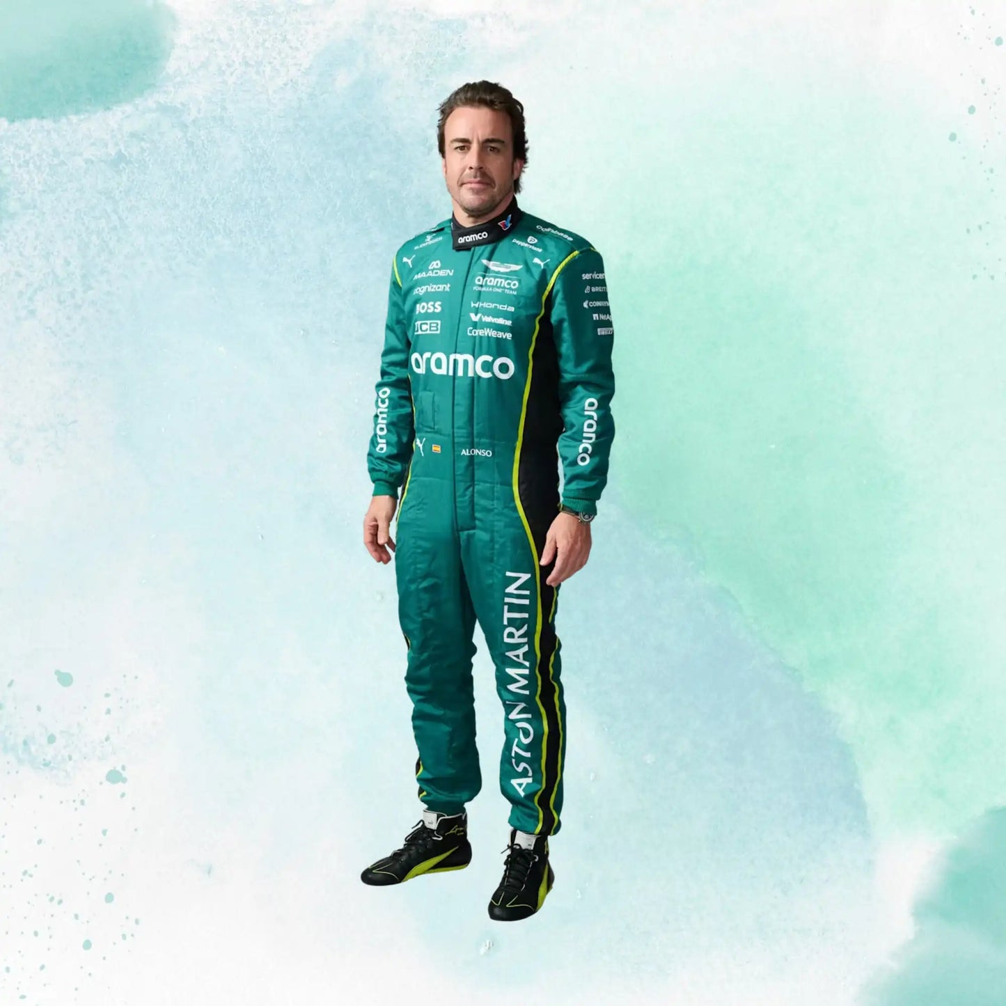 New 2026 Fernando Alonso Aston Martin F1 Team Replica Racing Suit