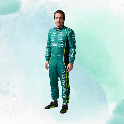 New 2026 Fernando Alonso Aston Martin F1 Team Replica Racing Suit