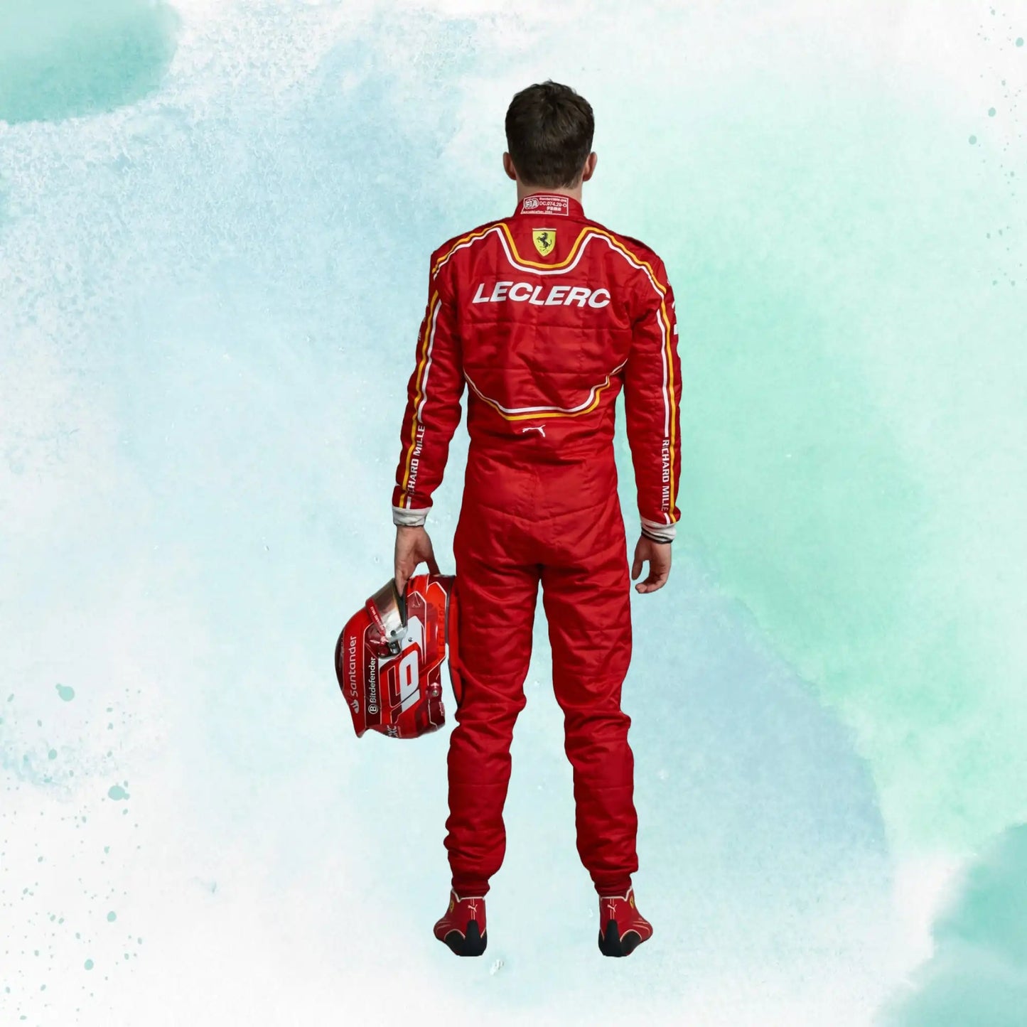 New Charles Leclerc 2024 Scuderia Ferrari F1 Team Replica Racing Suit