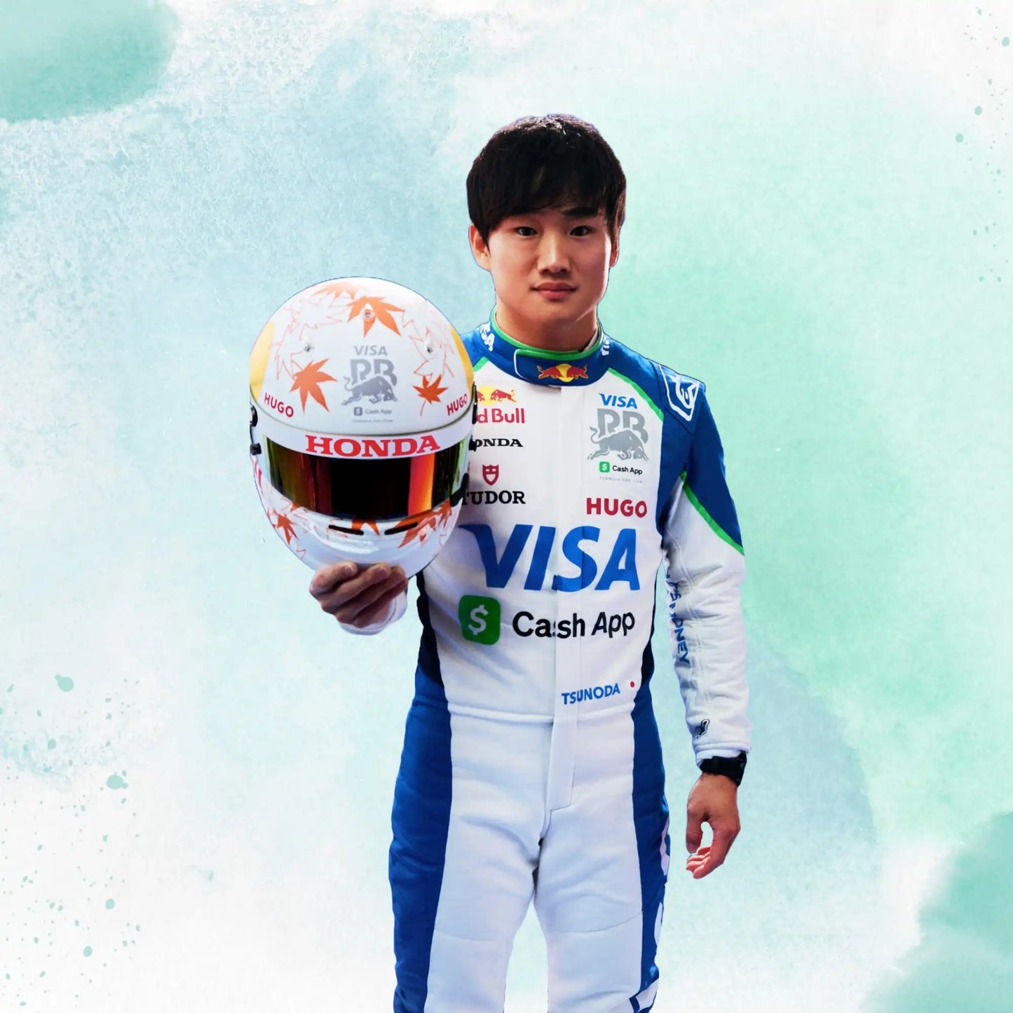 New 2025 Yuki Tsunoda Formula One Team Visa Cash App RB Replica Racing Suit