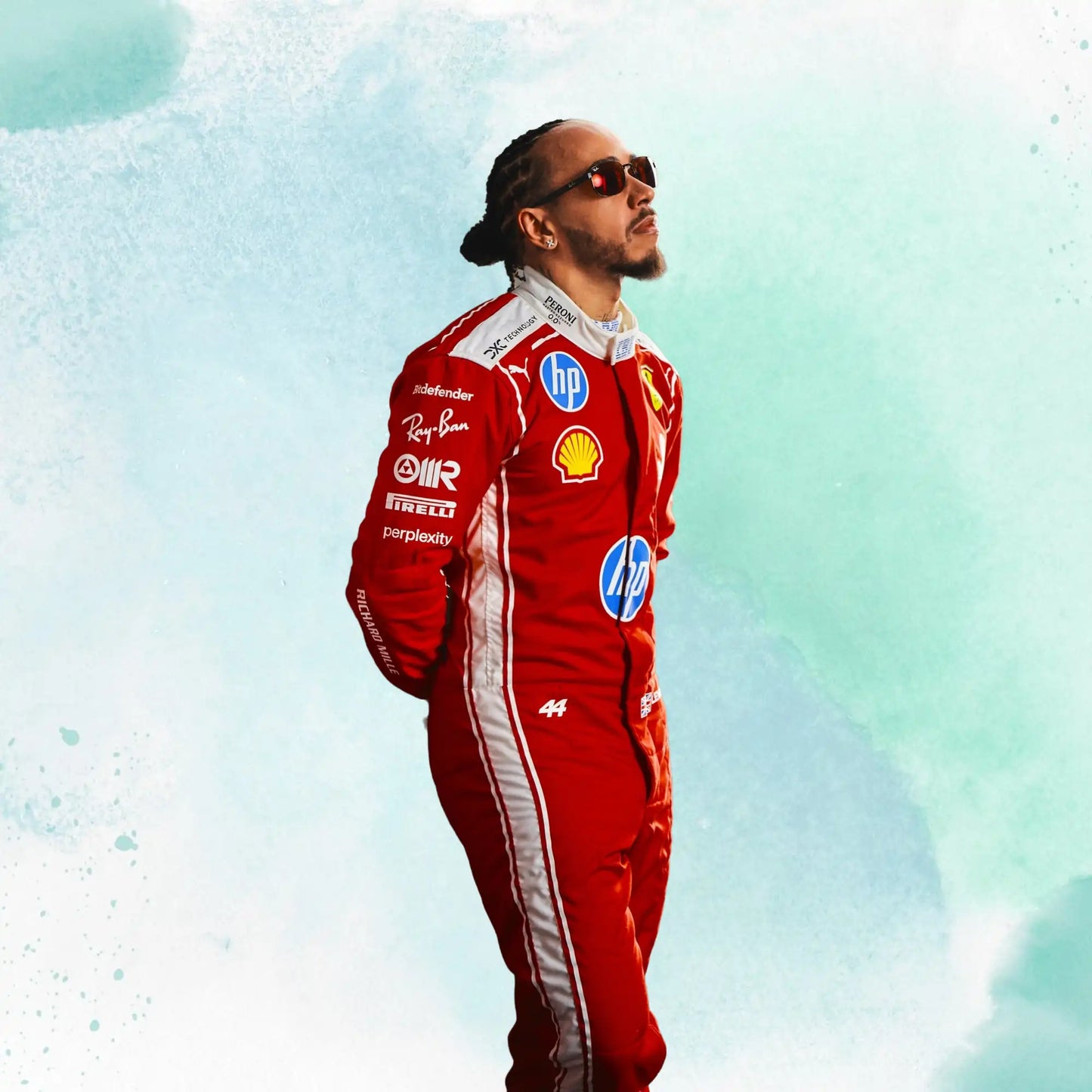 New 2026 Lewis Hamilton F1 Scuderia Ferrari HP Formula One Team Replica Racing Suit