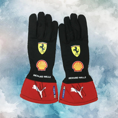 2023 Carlos Sainz Jr. Race Scuderia Ferrari F1 Gloves / Carlos Sainz Jr Replica Race Gloves