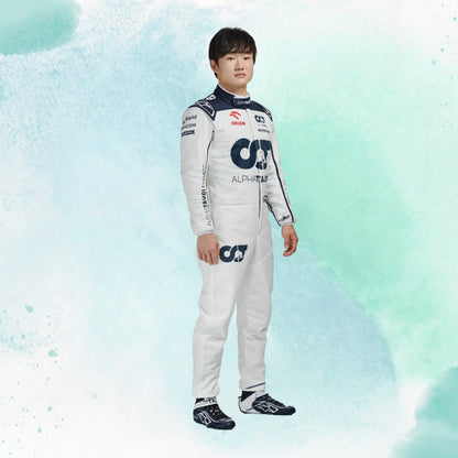 New 2023 Yuki Tsunoda Replica Race Suit F1 Team Alphatauri