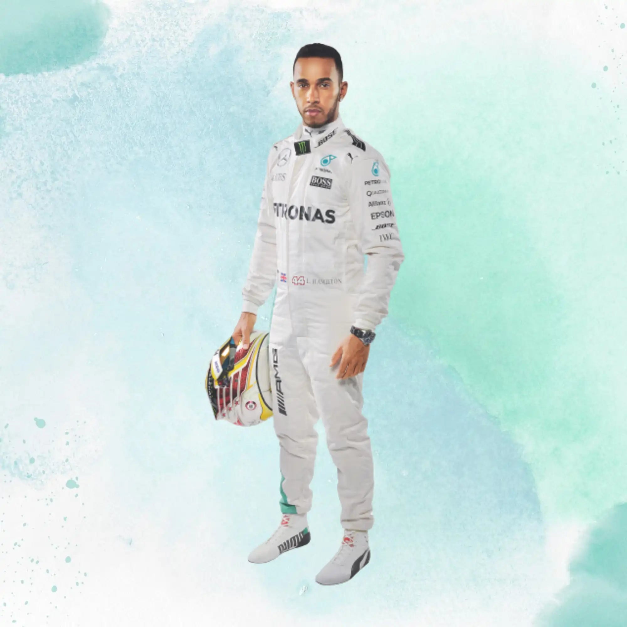 Lewis Hamilton 2016 Mercedes-Benz F1 Replica Racing Suit | Craze Racewears