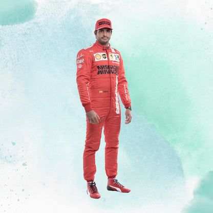 2021 Carlos Sainz Jr Misson Winnow F1 Replica Racing Suit Scuderia Ferrari