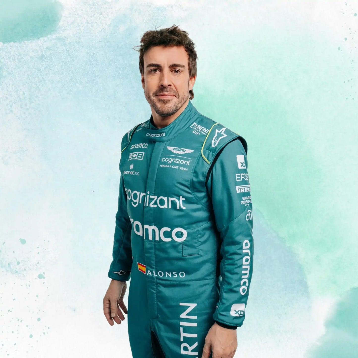 New Fernando Alonso 2023 F1 Team Aston Martin Replica Racing Suit