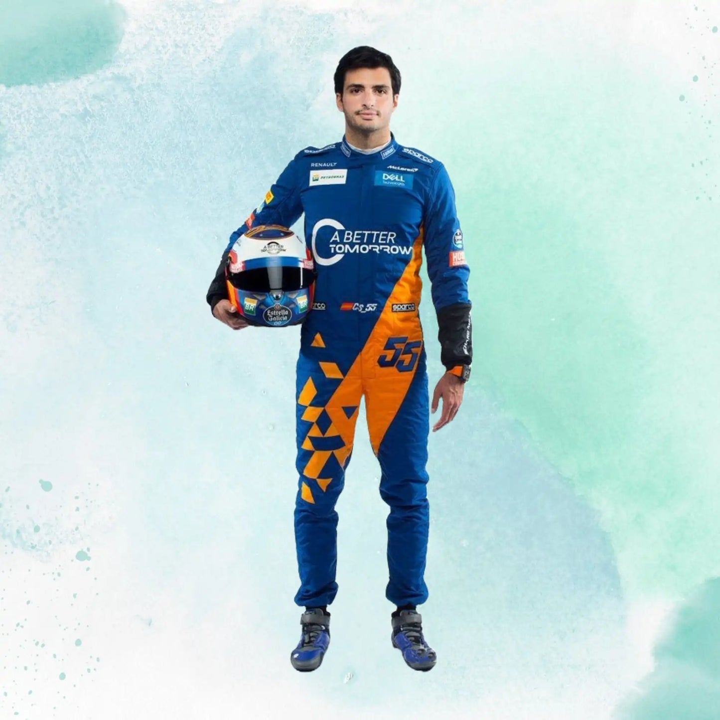 2019 Carlos Sainz Jr Mclaren Team Formula 1 Replica Racing Suit