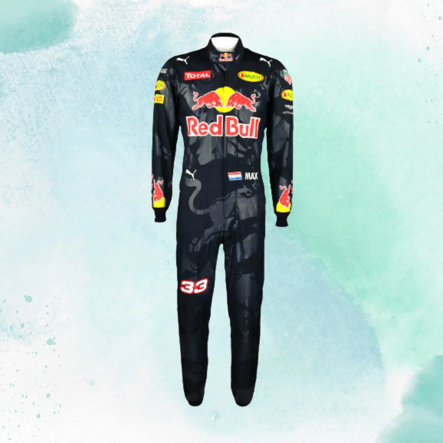 Max Verstappen 2016 F1 Race Red Bull Racing Suit