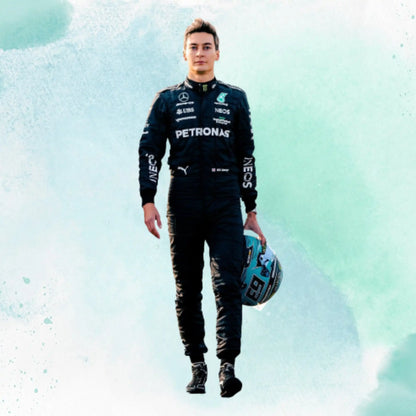 New 2023 George Russell Mercedes-AMG Petronas F1 Team Race Suit Replica