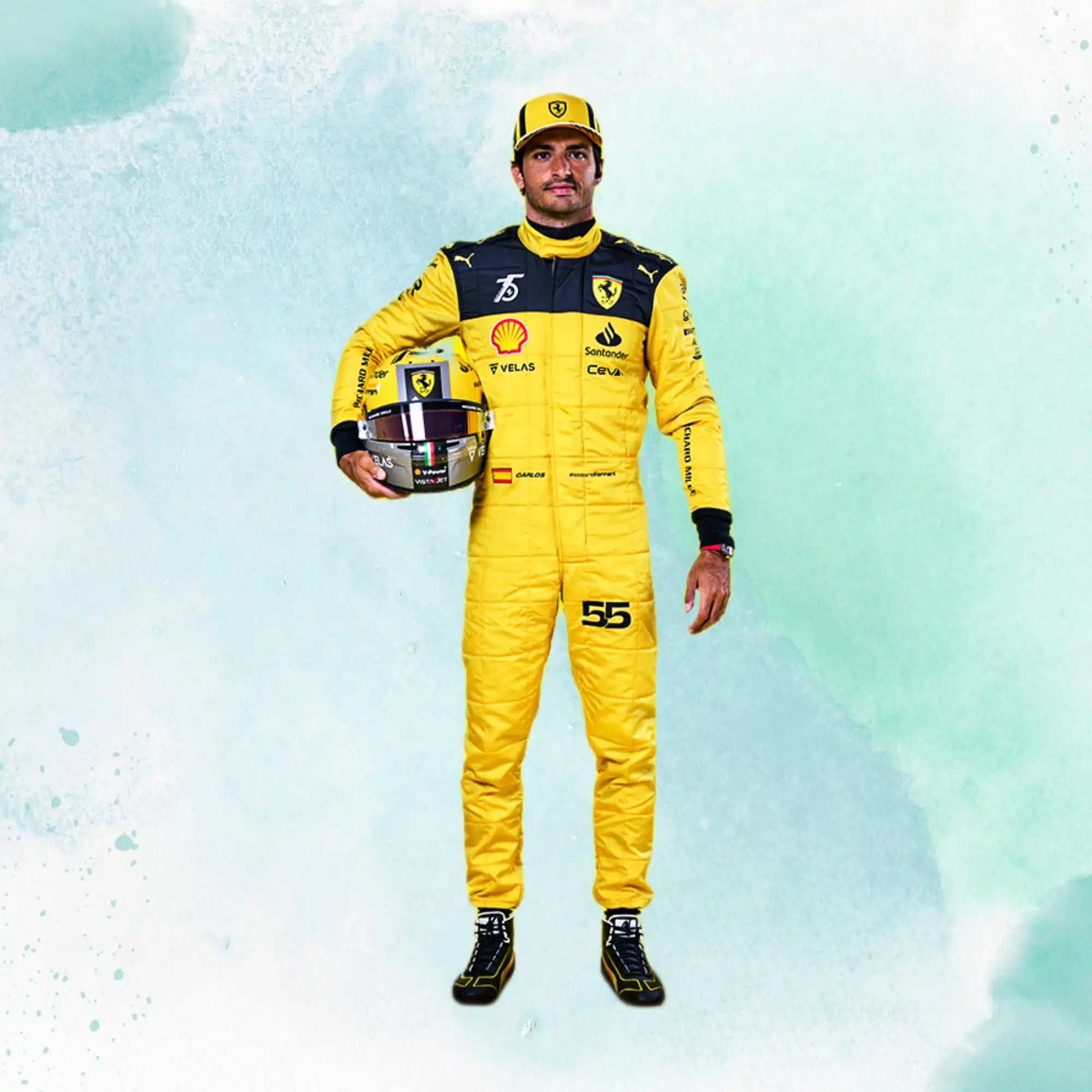 Carlos Sainz 2022 F1 Ferrari's 75th Anniversary Replica Racing Suit ...